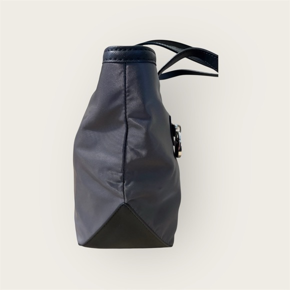 MICHAEL KORS GRAY KEMPTON TOTE, BLACK LEATHER TRIM - Picture 5 of 10